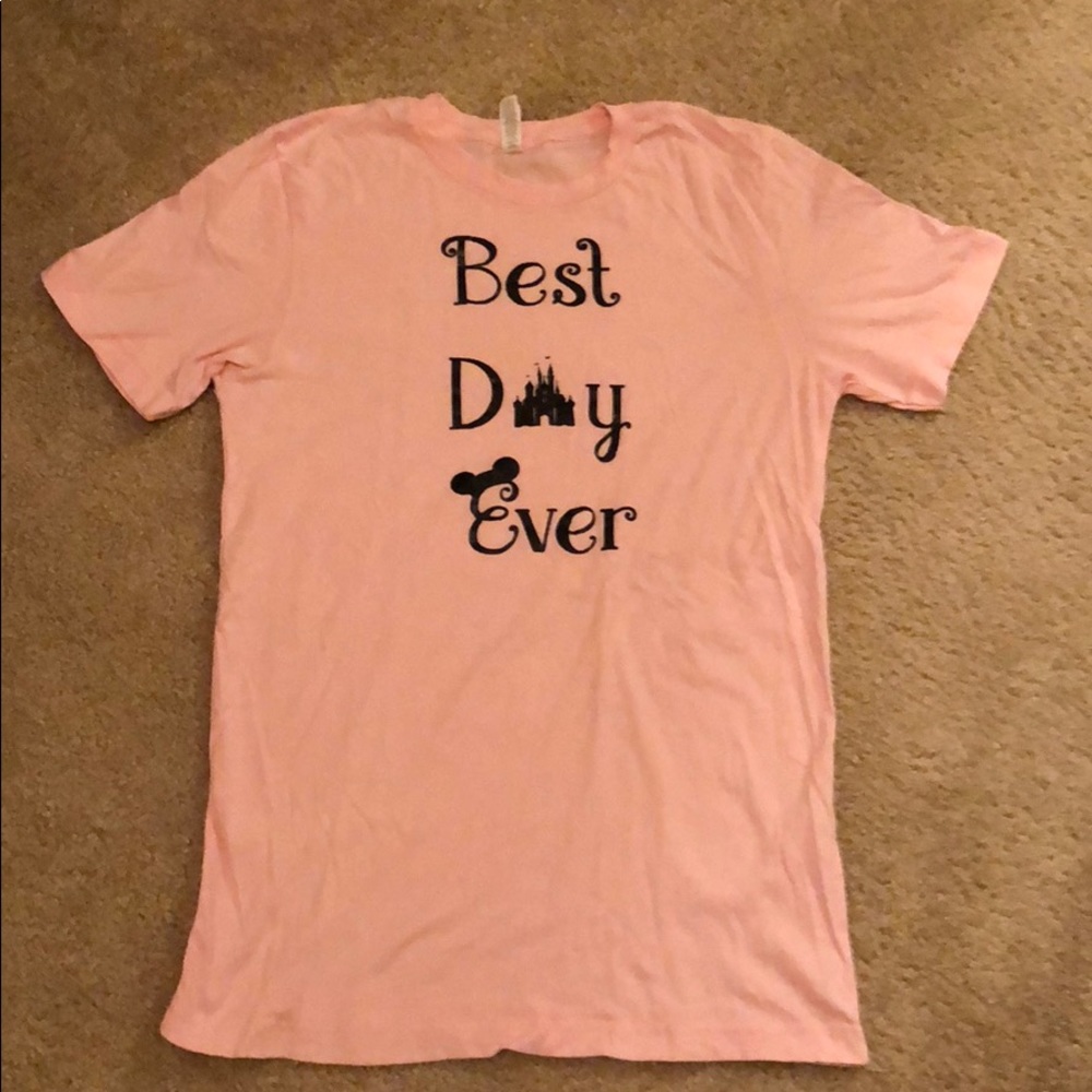 Adult Disney t-shirt. Size med. Light pink color.